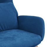 Chaise de relaxation Bleu Velours