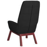 Chaise de relaxation Noir Tissu