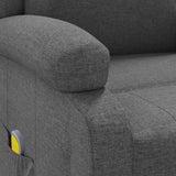 Fauteuil de massage Gris foncé Tissu
