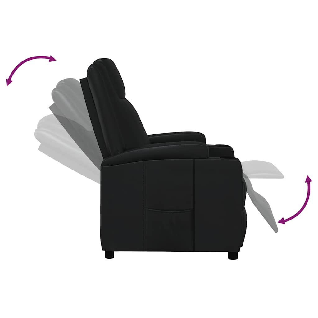 Fauteuil inclinable Noir Similicuir