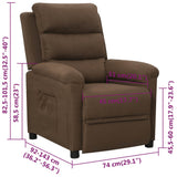 Fauteuil inclinable Marron Tissu