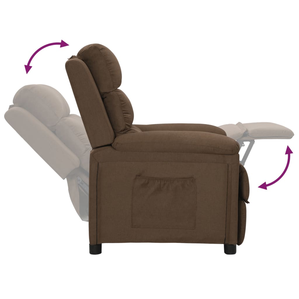 Fauteuil inclinable Marron Tissu