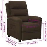 Fauteuil inclinable Marron foncé Tissu
