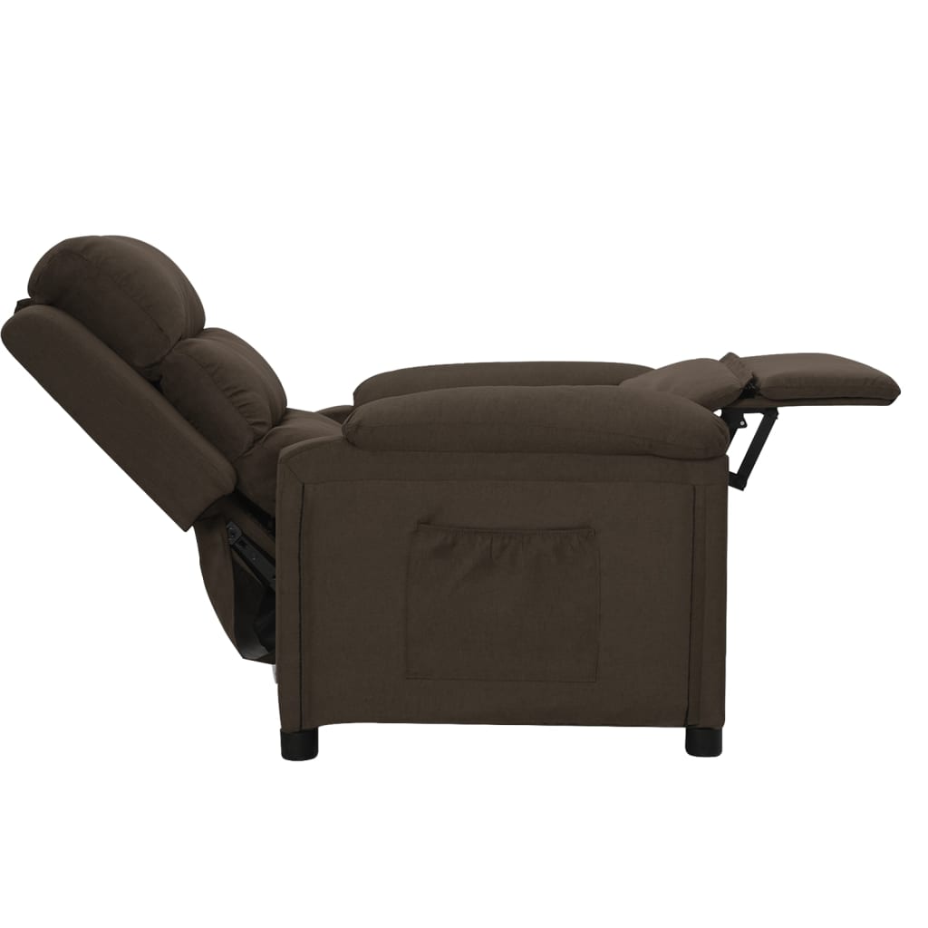 Fauteuil inclinable Marron foncé Tissu