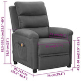 Fauteuil de massage Gris clair Tissu
