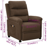 Fauteuil de massage Marron Tissu