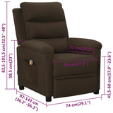 Fauteuil de massage Marron foncé Tissu