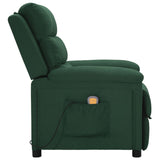 Fauteuil de massage Vert foncé Tissu