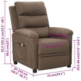 Fauteuil de massage Taupe Tissu