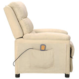 Fauteuil de massage Crème Tissu