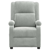 Fauteuil de massage gris clair velours