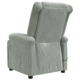 Fauteuil de massage gris clair velours