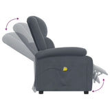 Fauteuil de massage Gris foncé velours