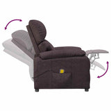 Fauteuil de massage Marron foncé Tissu