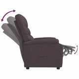 Fauteuil inclinable Marron foncé Tissu