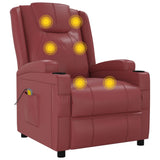 Fauteuil de massage Rouge bordeaux Similicuir