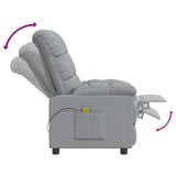 Fauteuil de massage Gris clair Tissu