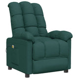 Fauteuil de massage Vert foncé Tissu
