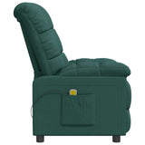 Fauteuil de massage Vert foncé Tissu