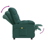 Fauteuil de massage Vert foncé Tissu
