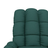 Fauteuil de massage Vert foncé Tissu
