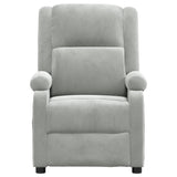 Fauteuil inclinable électrique gris clair velours