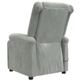 Fauteuil électrique de massage Gris clair velours