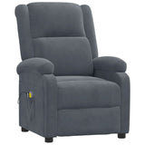 Fauteuil électrique de massage Gris foncé velours