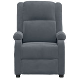 Fauteuil électrique de massage Gris foncé velours