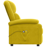 Fauteuil électrique de massage Jaune Velours
