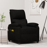 Fauteuil électrique de massage Noir Tissu