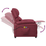 Fauteuil électrique de massage Bordeaux Tissu