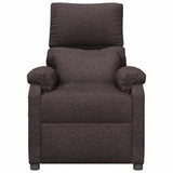 Fauteuil électrique de massage Marron foncé Tissu