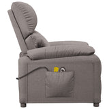 Fauteuil électrique de massage Taupe Tissu