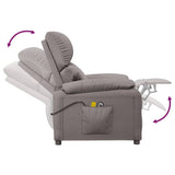 Fauteuil électrique de massage Taupe Tissu
