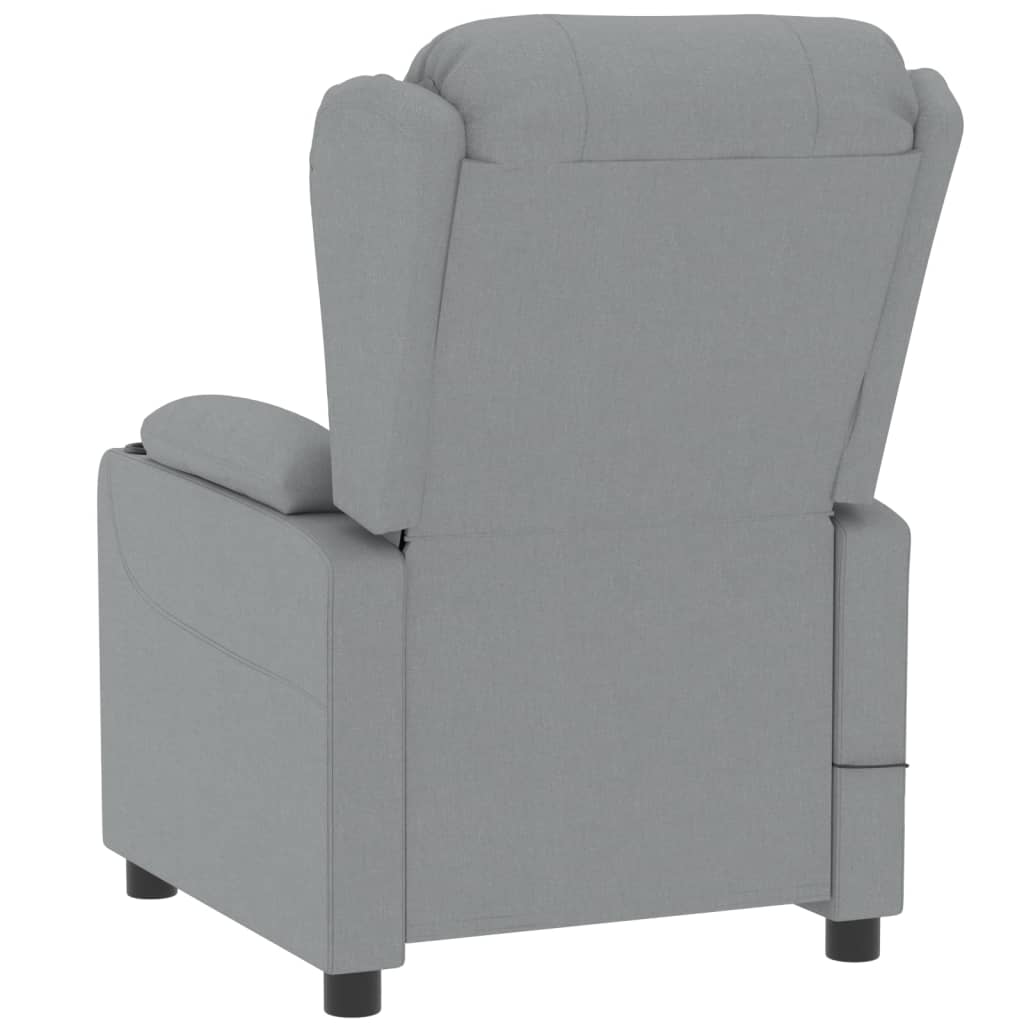 Fauteuil inclinable électrique Gris clair Tissu