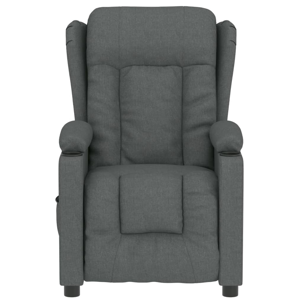 Fauteuil inclinable électrique Gris foncé Tissu