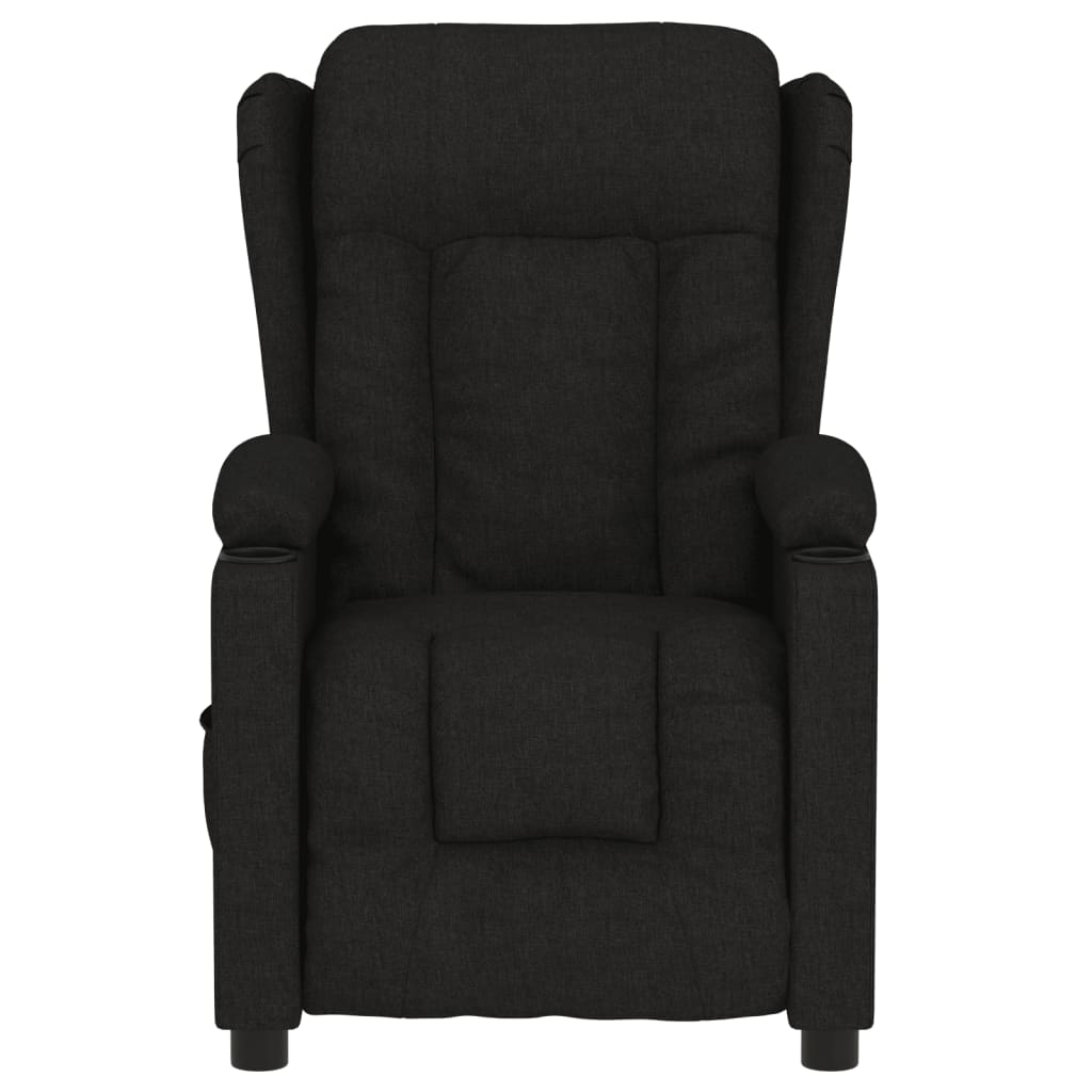 Fauteuil inclinable électrique Noir Tissu
