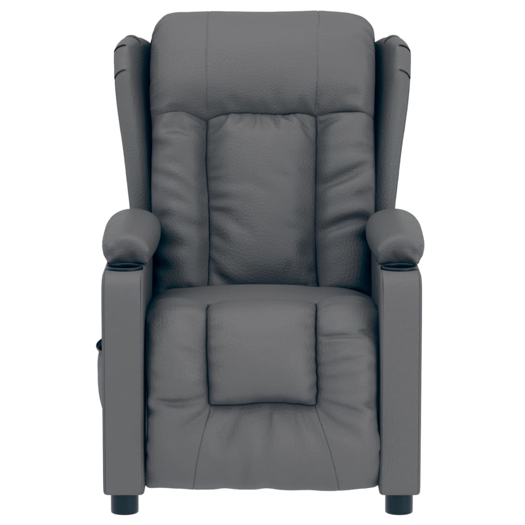 Fauteuil inclinable électrique Gris Similicuir