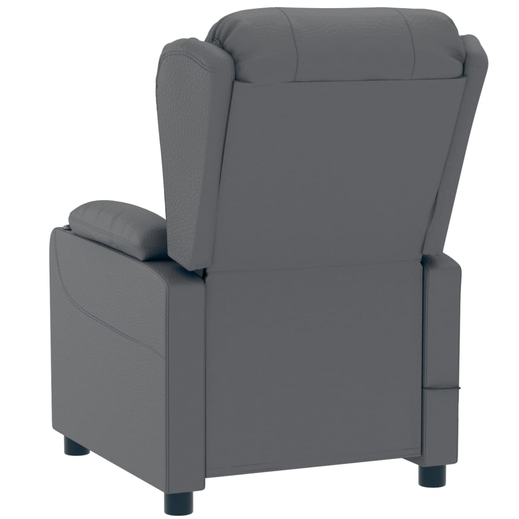 Fauteuil inclinable électrique Gris Similicuir