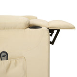 Fauteuil inclinable électrique Crème Tissu