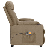 Fauteuil électrique de massage Taupe Tissu