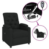 Fauteuil inclinable électrique Noir Tissu