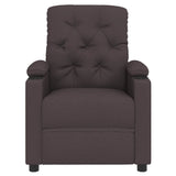 Fauteuil inclinable électrique Marron foncé Tissu