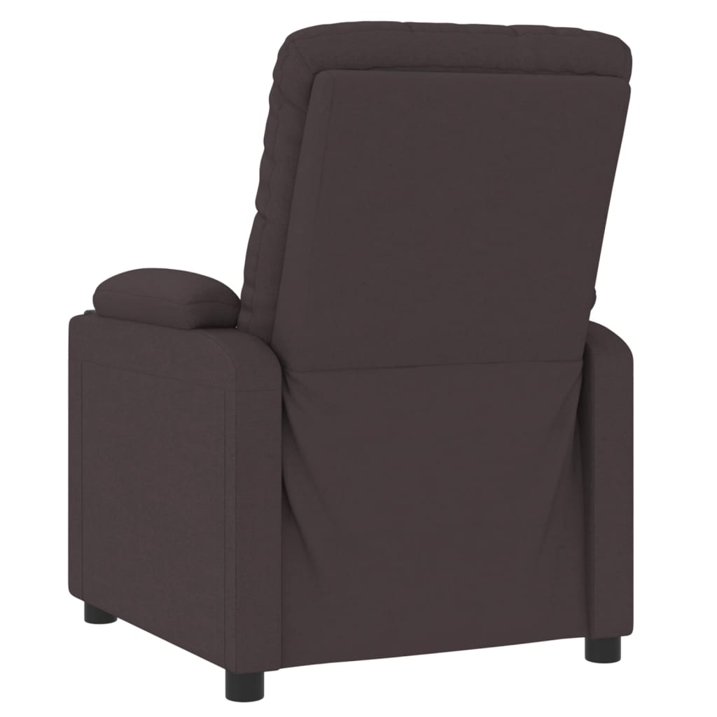 Fauteuil inclinable électrique Marron foncé Tissu