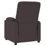 Fauteuil inclinable électrique Marron foncé Tissu