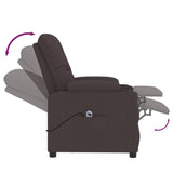 Fauteuil inclinable électrique Marron foncé Tissu