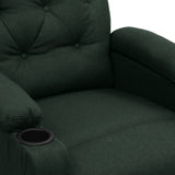 Fauteuil inclinable électrique Vert foncé Tissu