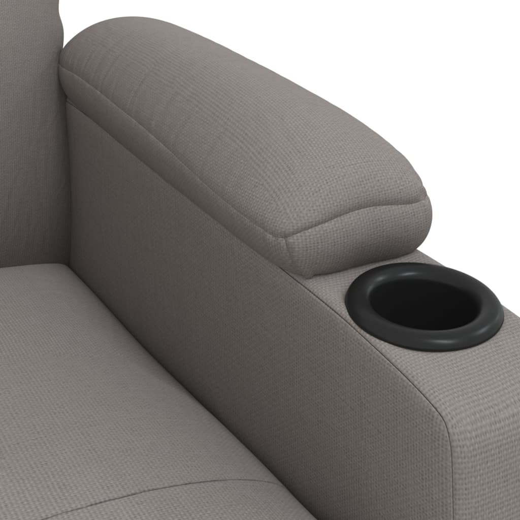 Fauteuil inclinable électrique Taupe Tissu