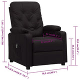 Fauteuil inclinable électrique Noir Similicuir